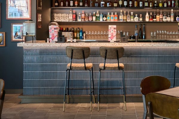 The Aviary chairs and bar
